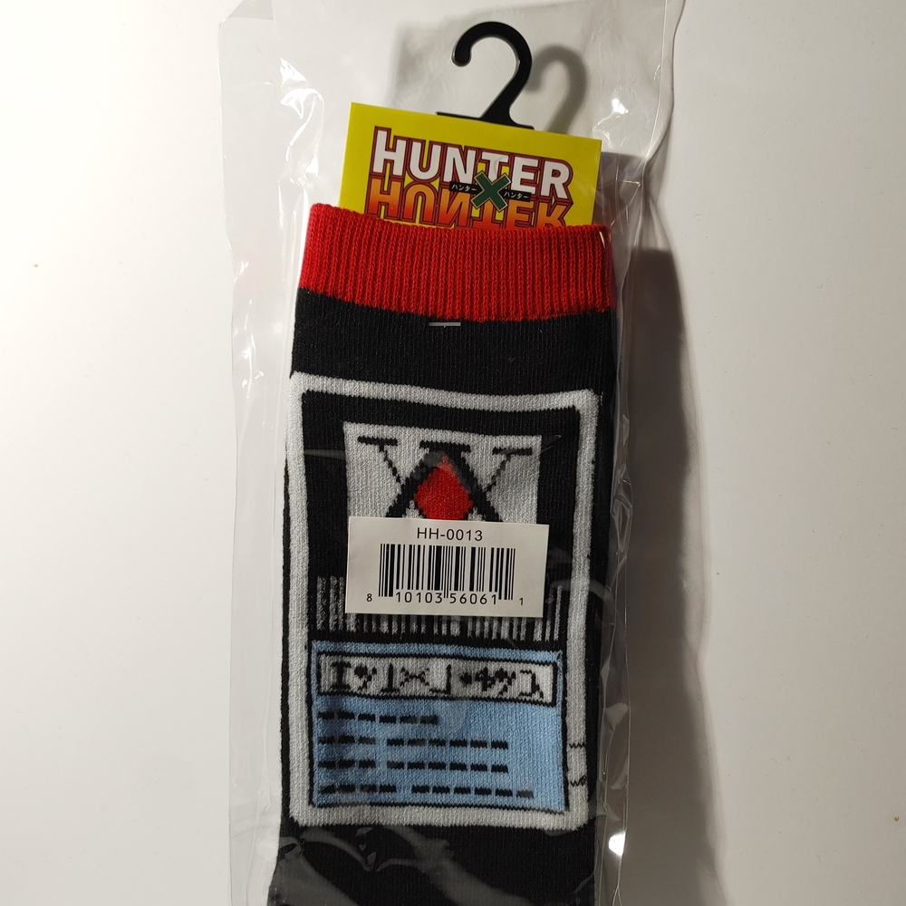 Anime Hunter x Hunter License Card Mens/Unisex Crew Socks NWT ONE‎ SIZE